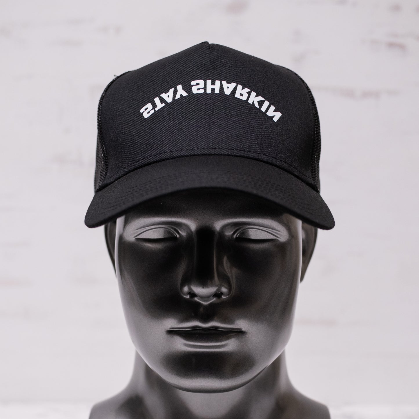Upside-down Stay Sharkin Trucker (Black)