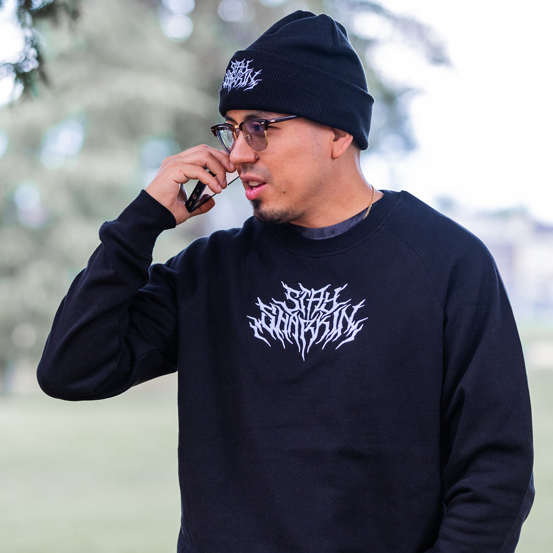 Heavy Metal Stay Sharkin Crewneck Sweater