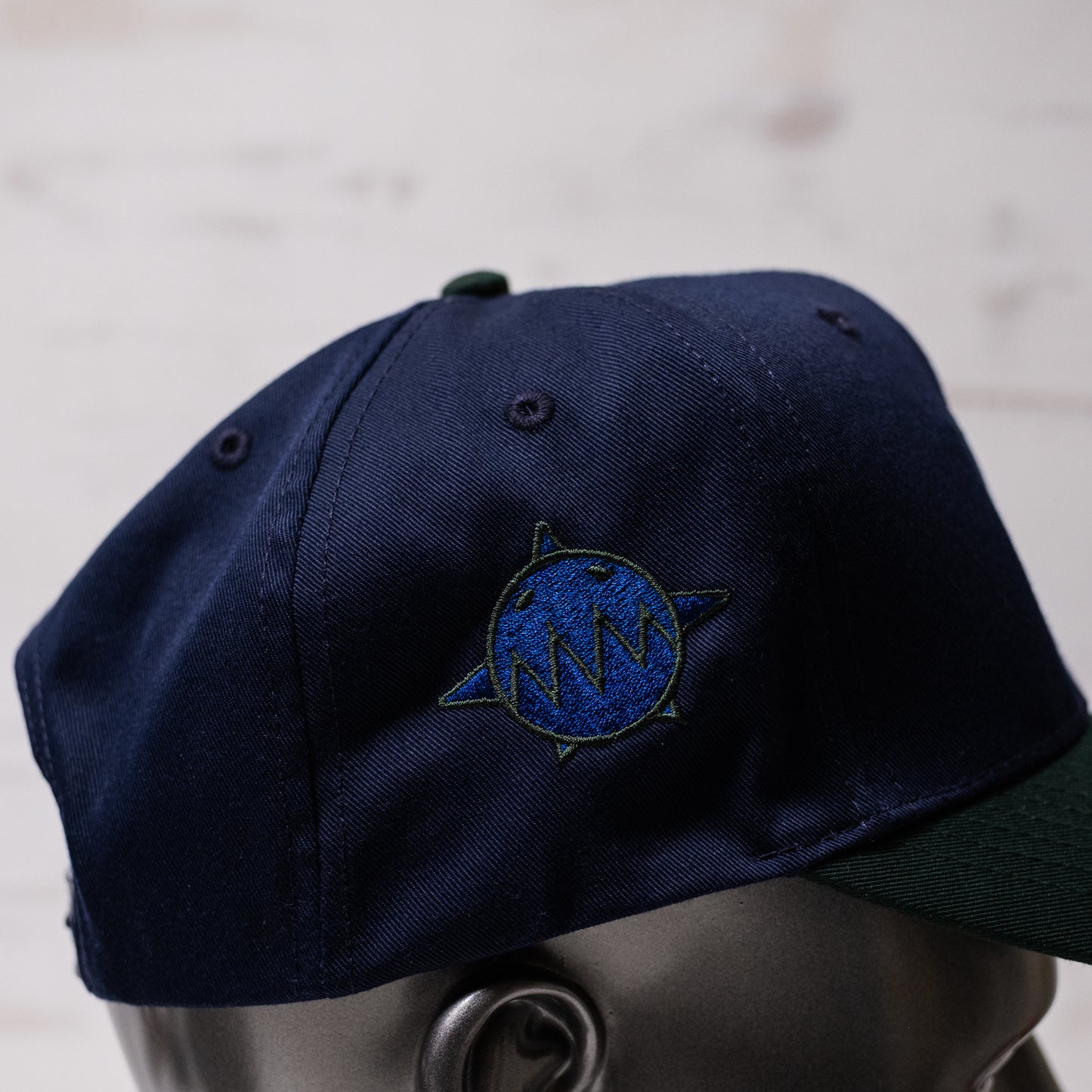 1 of 1 Capsmith Shark Baseball Cap on Nvy/Drk Green