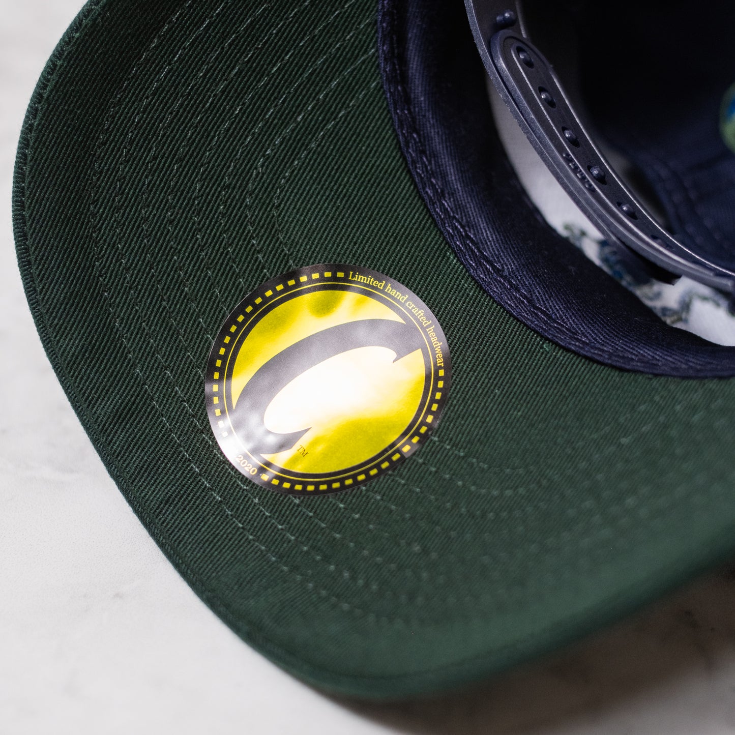 1 of 1 Capsmith Shark Baseball Cap on Nvy/Drk Green