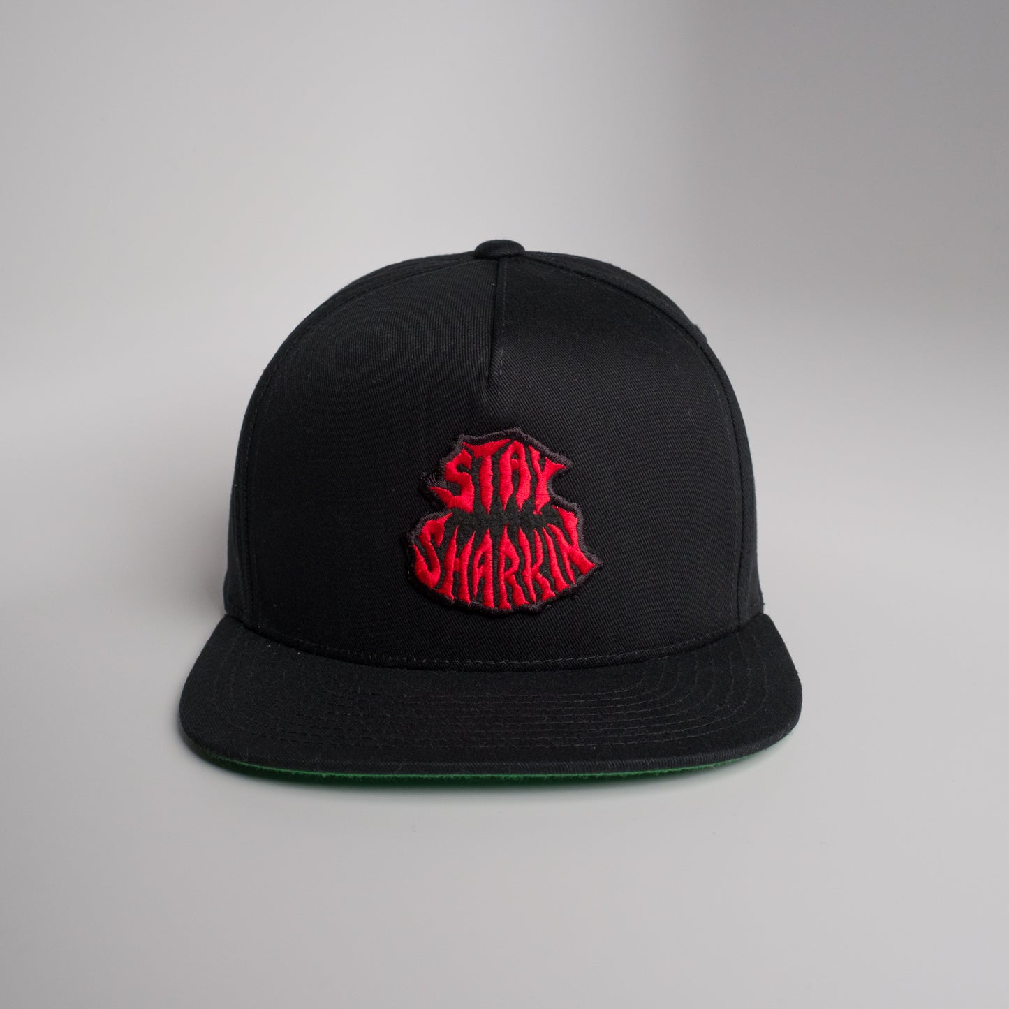 1 of 1 Stay Sharkin on a black 5-Panel Snapback