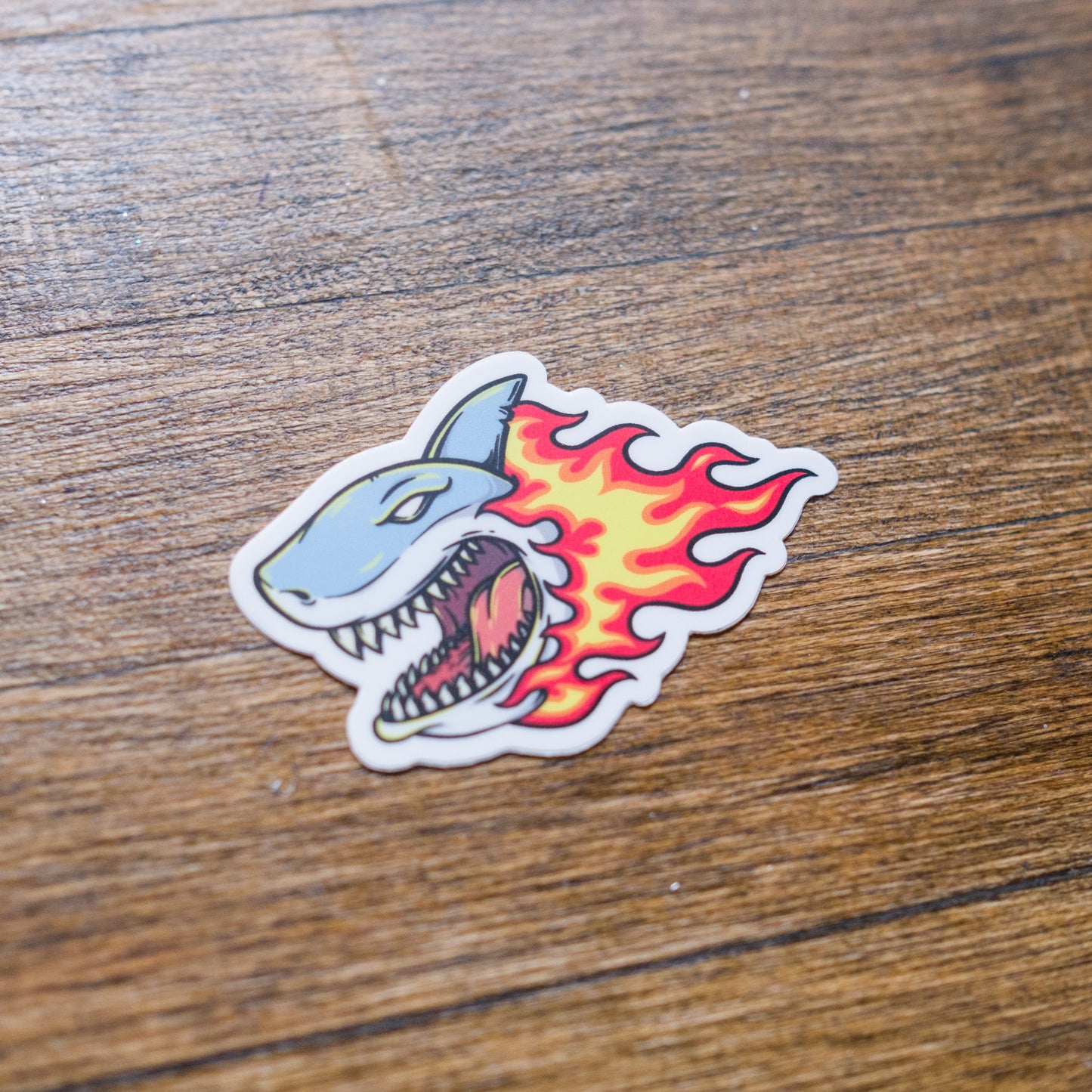 Flame Shark Sticker