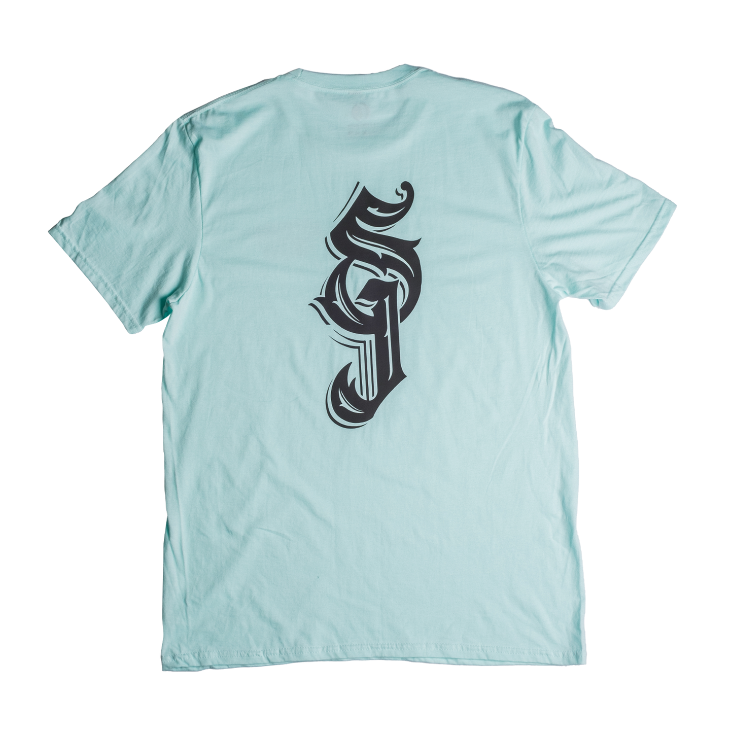 Back of T-Shirt with "SJ" print