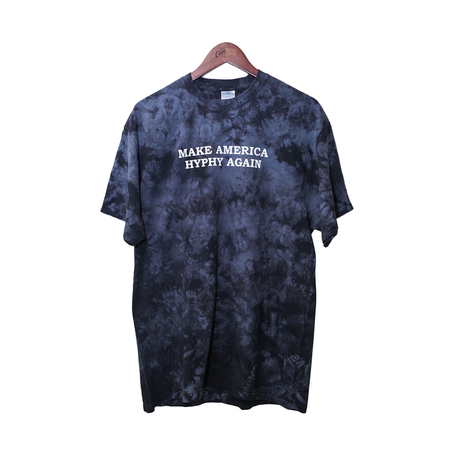 Make America Hyphy Again in Black Crystal Tie-Dye Tee (Large)