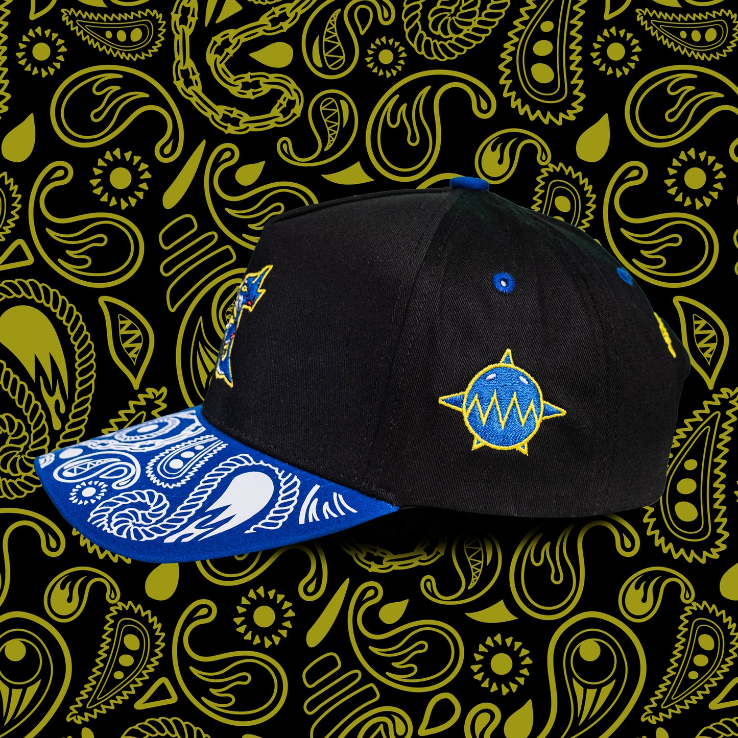 1 of 1 Paisley Zombie Shark Snapback