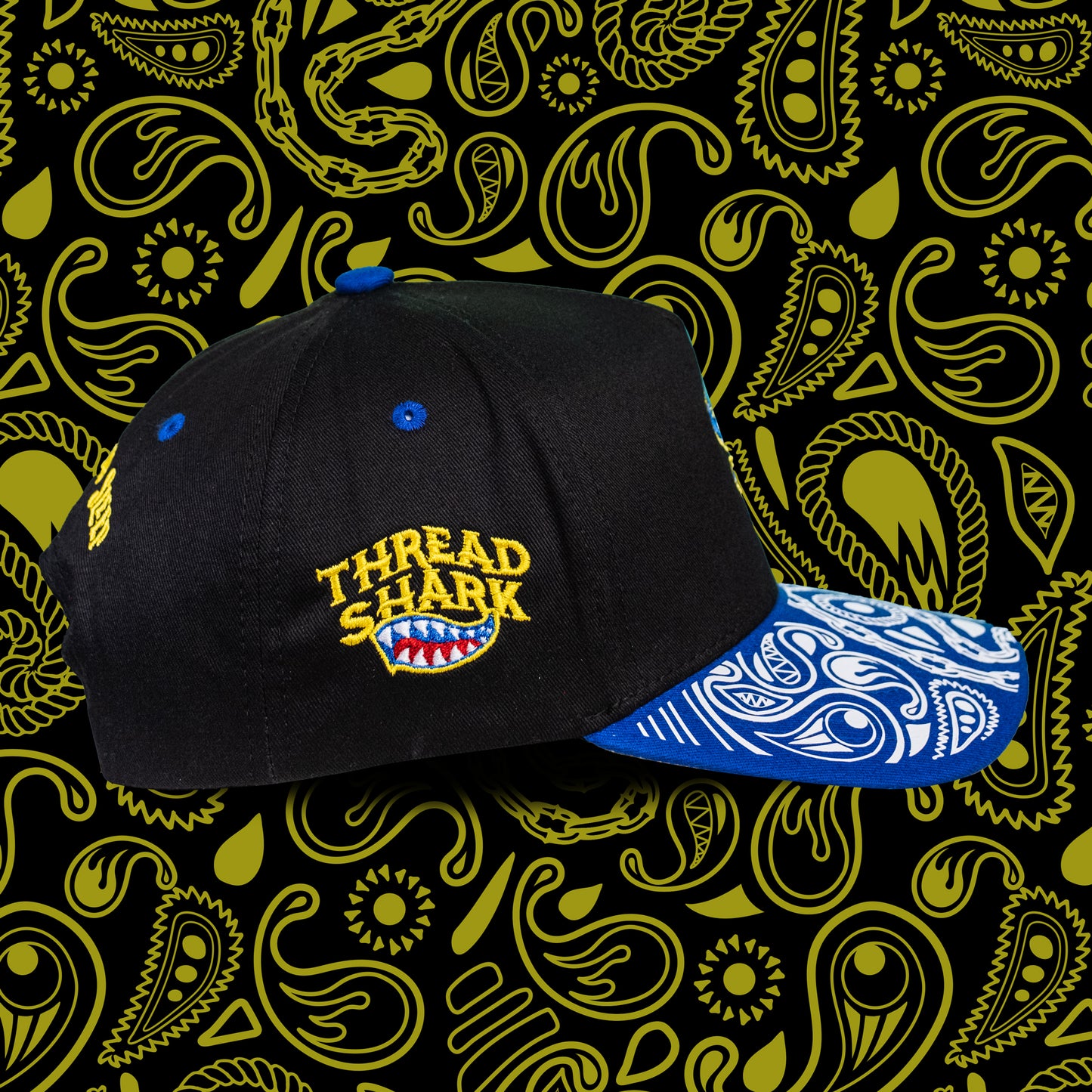 1 of 1 Paisley Zombie Shark Snapback