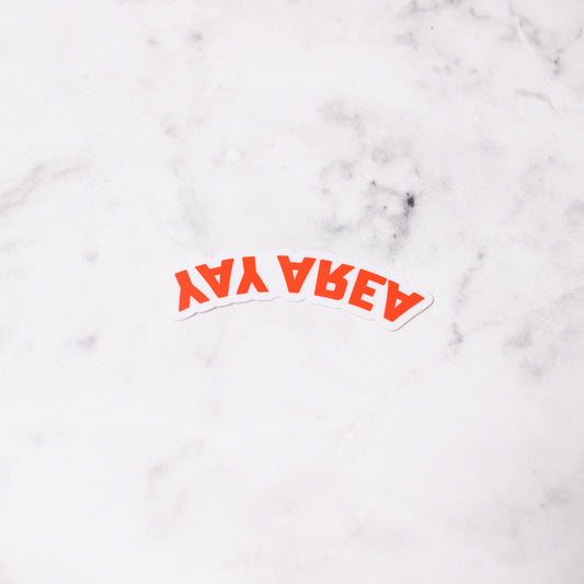Upside-down Yay Area Sticker