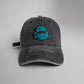 1 of 1 Stay Sharkin on a Black Snow Washed Denim Dad Hat