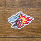 Flame Shark Sticker