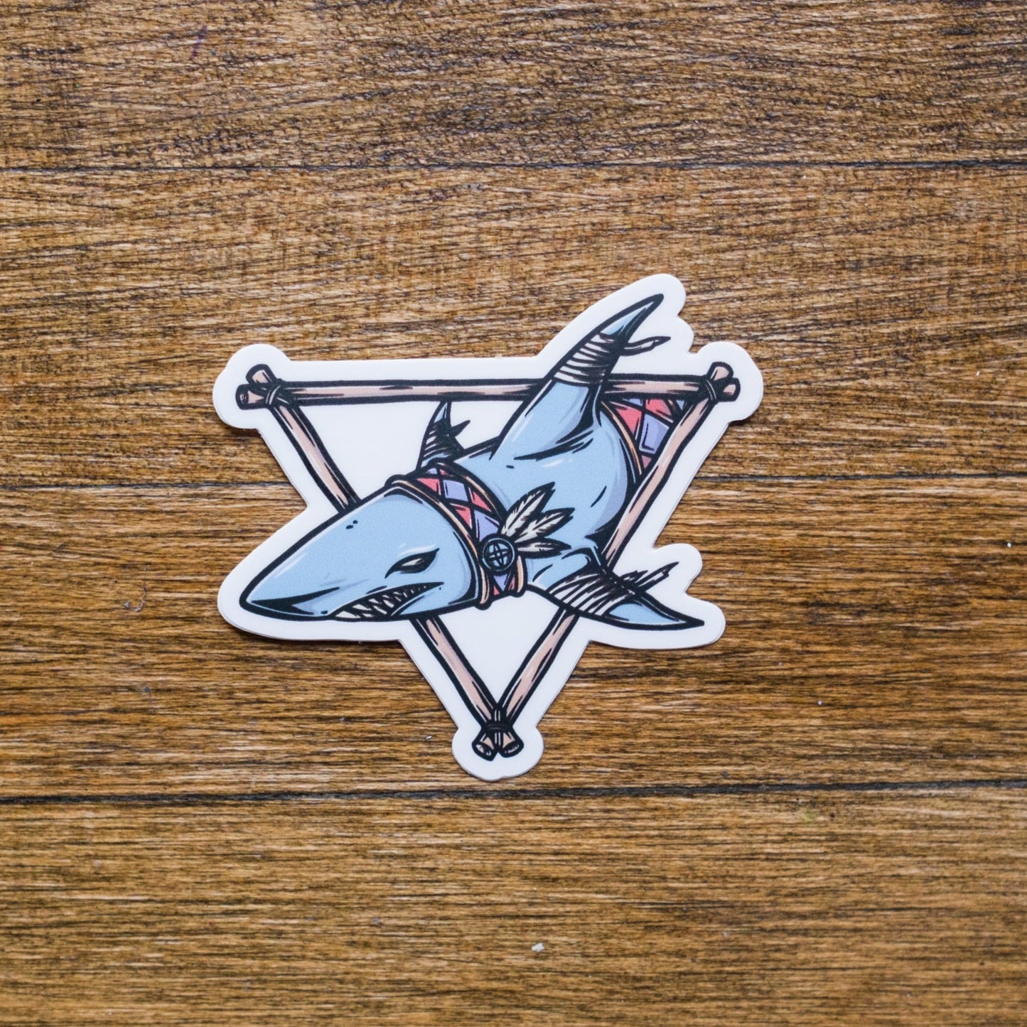 Aztec Shark Sticker