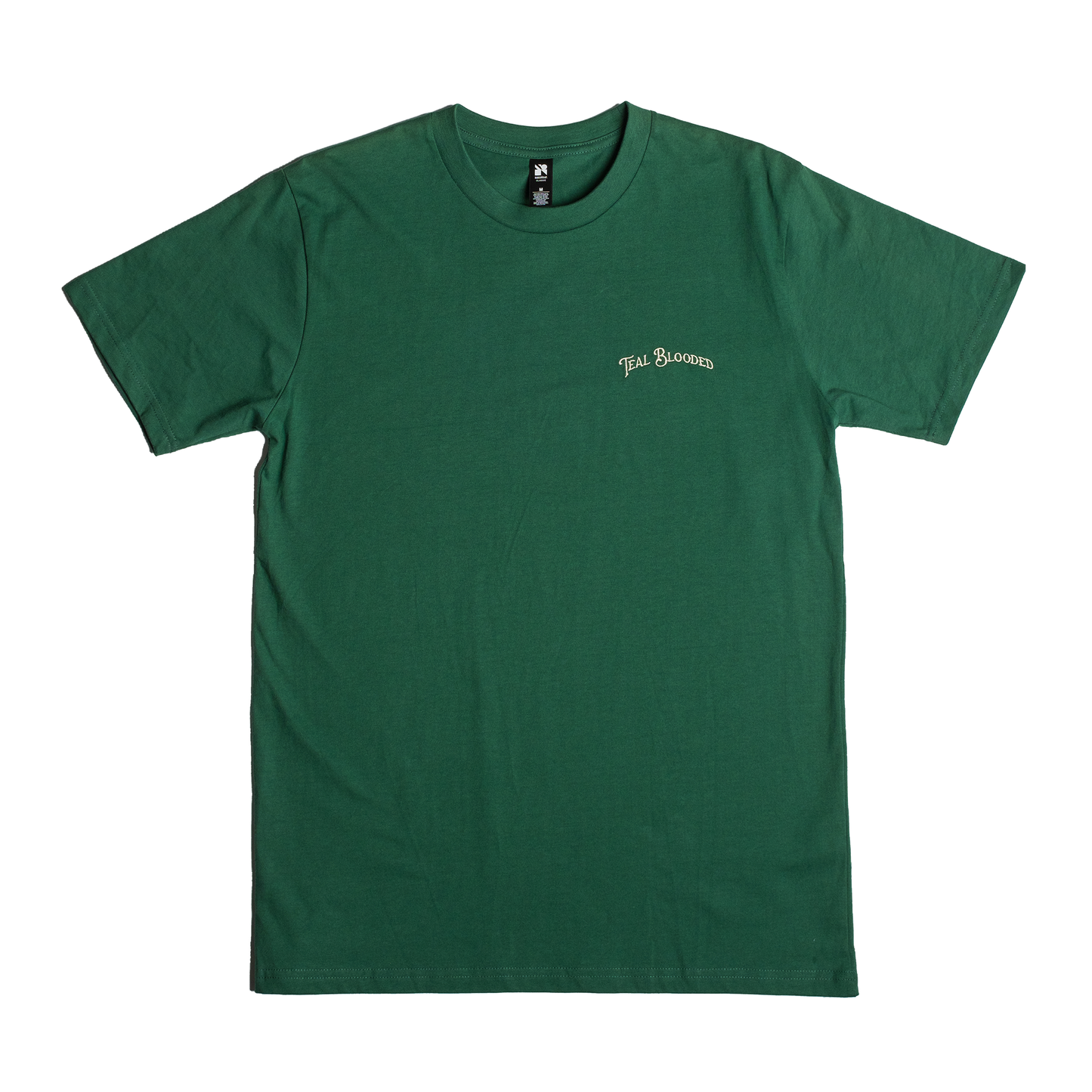 1 of 1 Embroidered "Teal Blooded" in Jade (Medium)