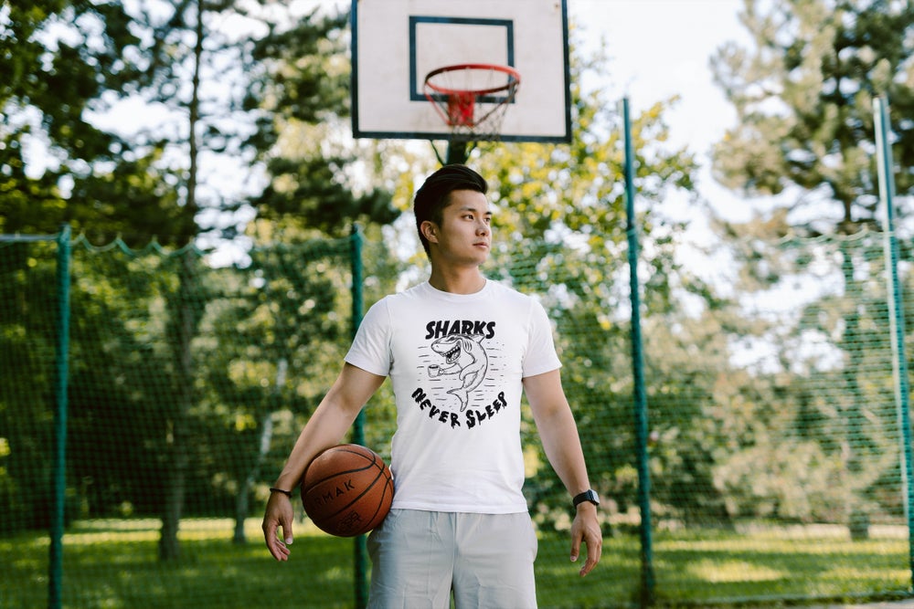 Sharks Never Sleep Tee in White